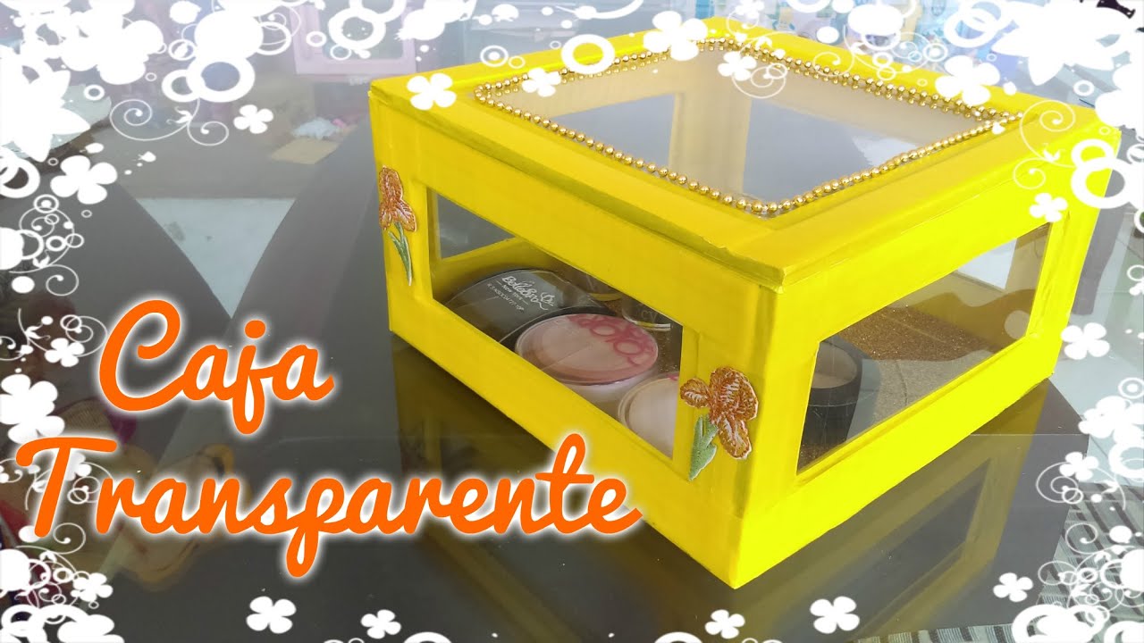 CAJITA TRANSPARENTE CON CARTÓN