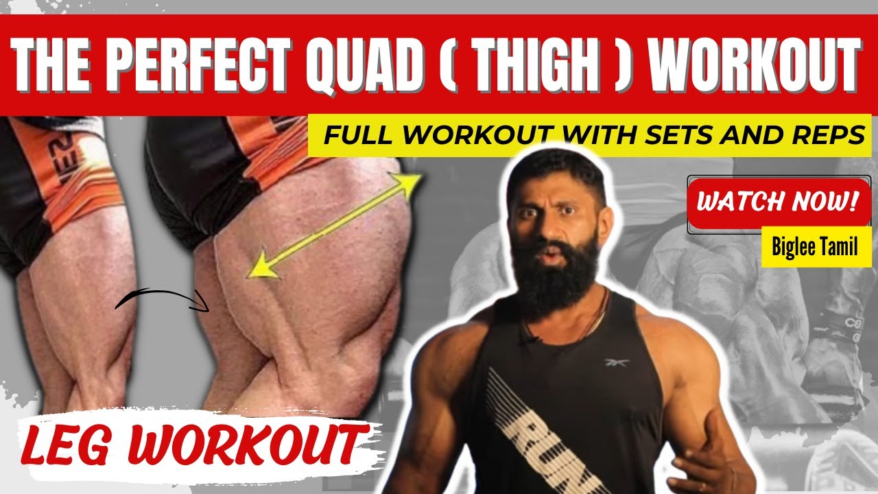 Perfect Quad workout | Leg Workout |Thigh workout | Full workout with sets and reps | Biglee Tamil