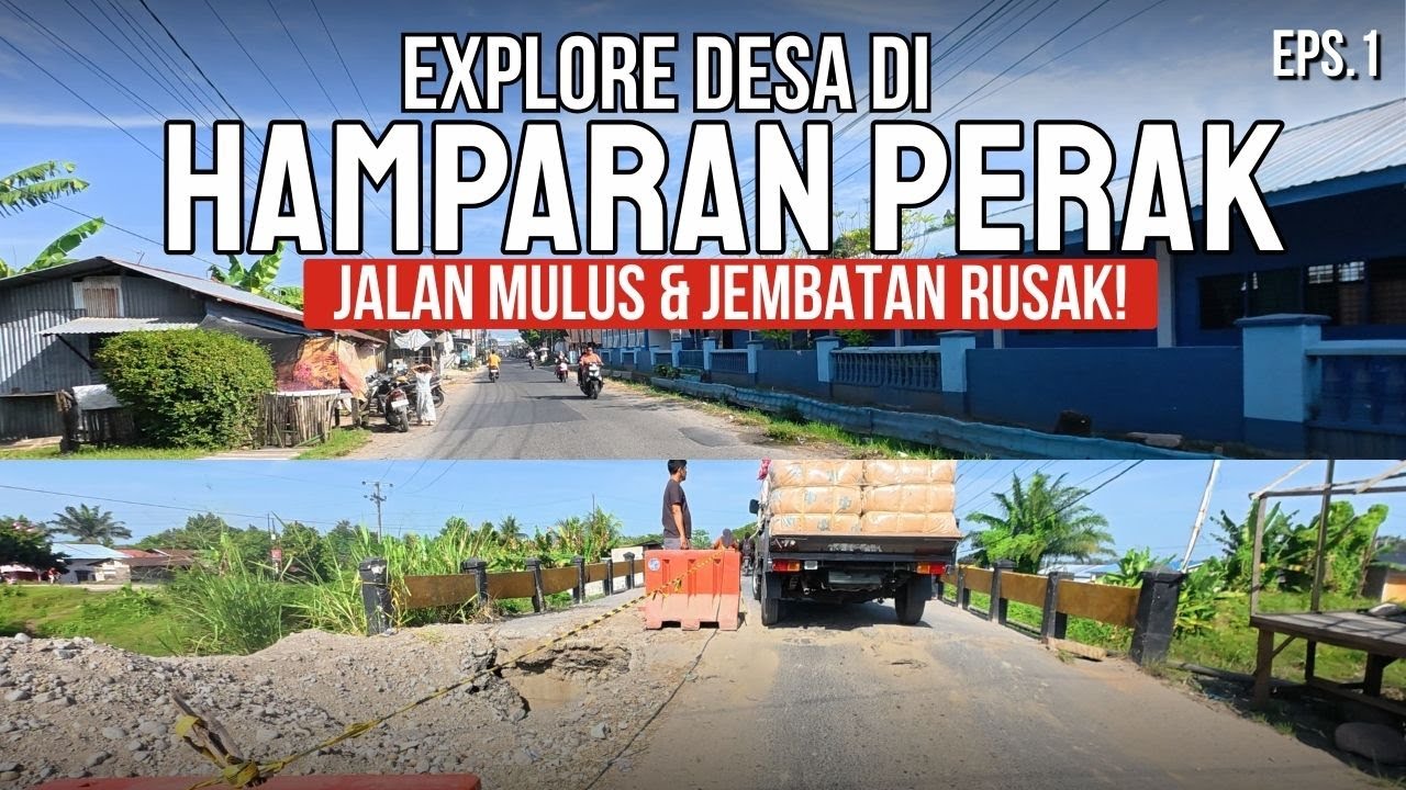 Hamparan Perak Deli Serdang! Jalannya Mulus, Jembatannya Masih Rusak!