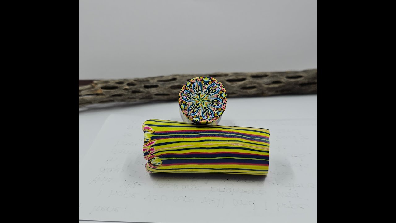 Polymer Clay Bright Kaleidoscope Cane Tutorial