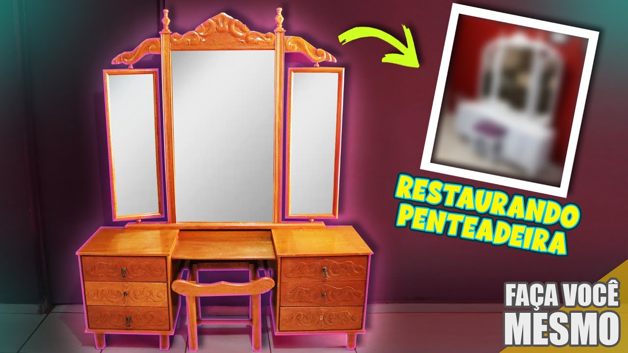 COMO PINTAR PENTEADEIRA ANTIGA EM CASA DE FORMA SUPER FÁCIL [RESULTADO INCRÍVEL] - Faça Você Mesmo