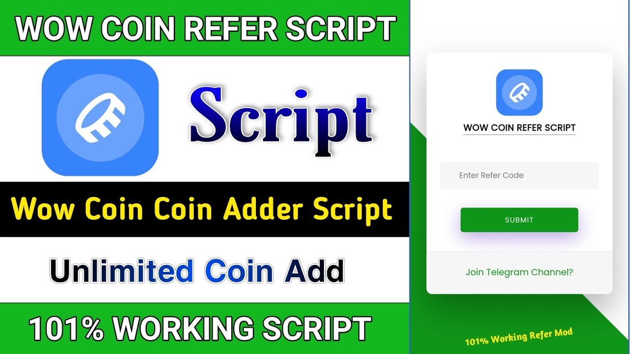 WowCoin Coin Adder Script | Wow Coin Payment Proof | Wow Coin Script ||