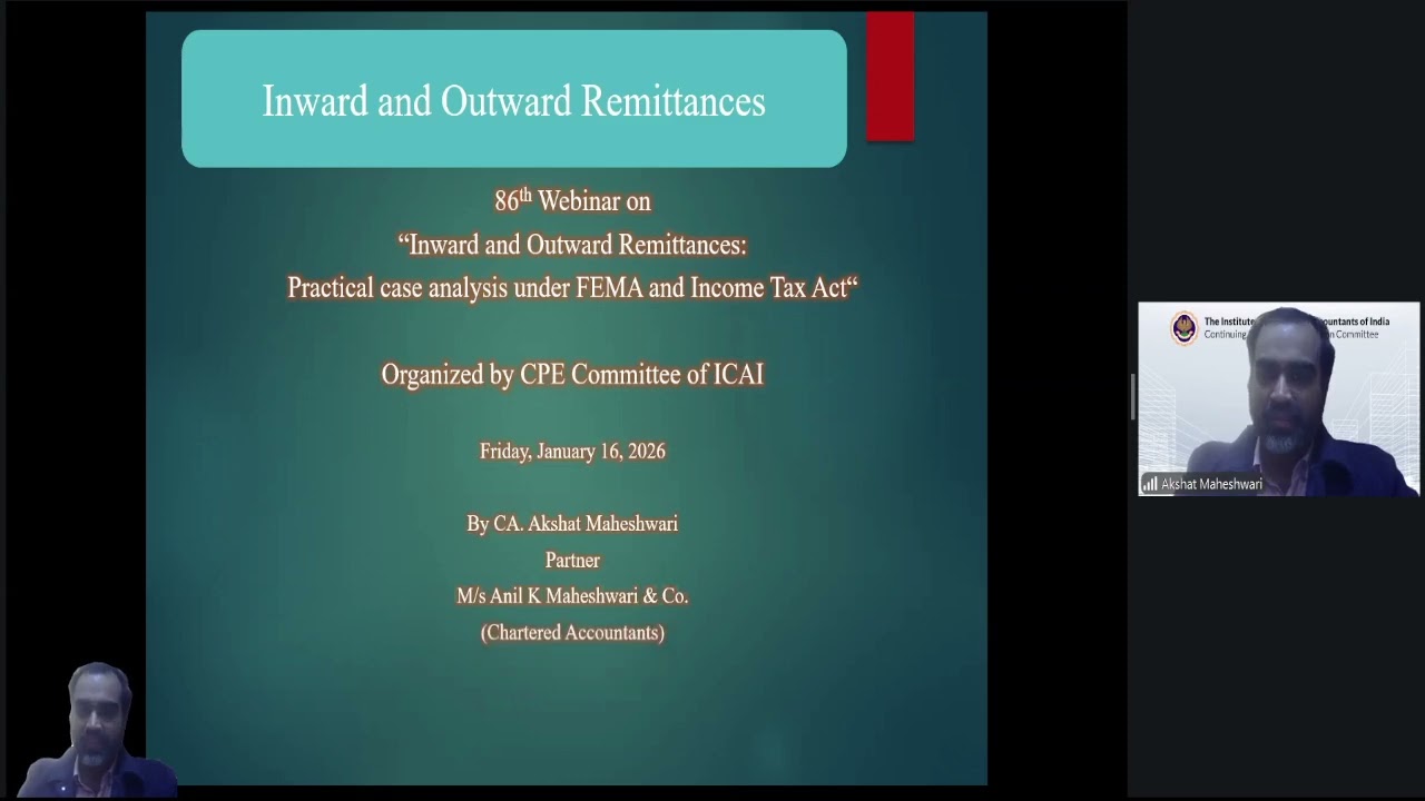 Webinar on “Inward & Outward Remittances and Compliances of Factories under New Labour Code-16012026