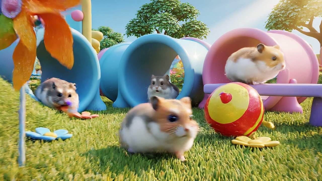Cinco Pequeños Hámsters ¡Corre, Corre, Corre! | Canciones Infantiles y Rimas para Niños
