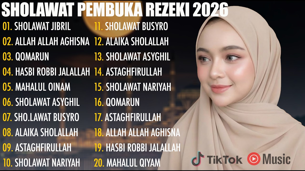 SHOLAWAT MERDU PEMBUKA REZEKI | 1 JAM TERAPI JIWA RAMADHAN 2026