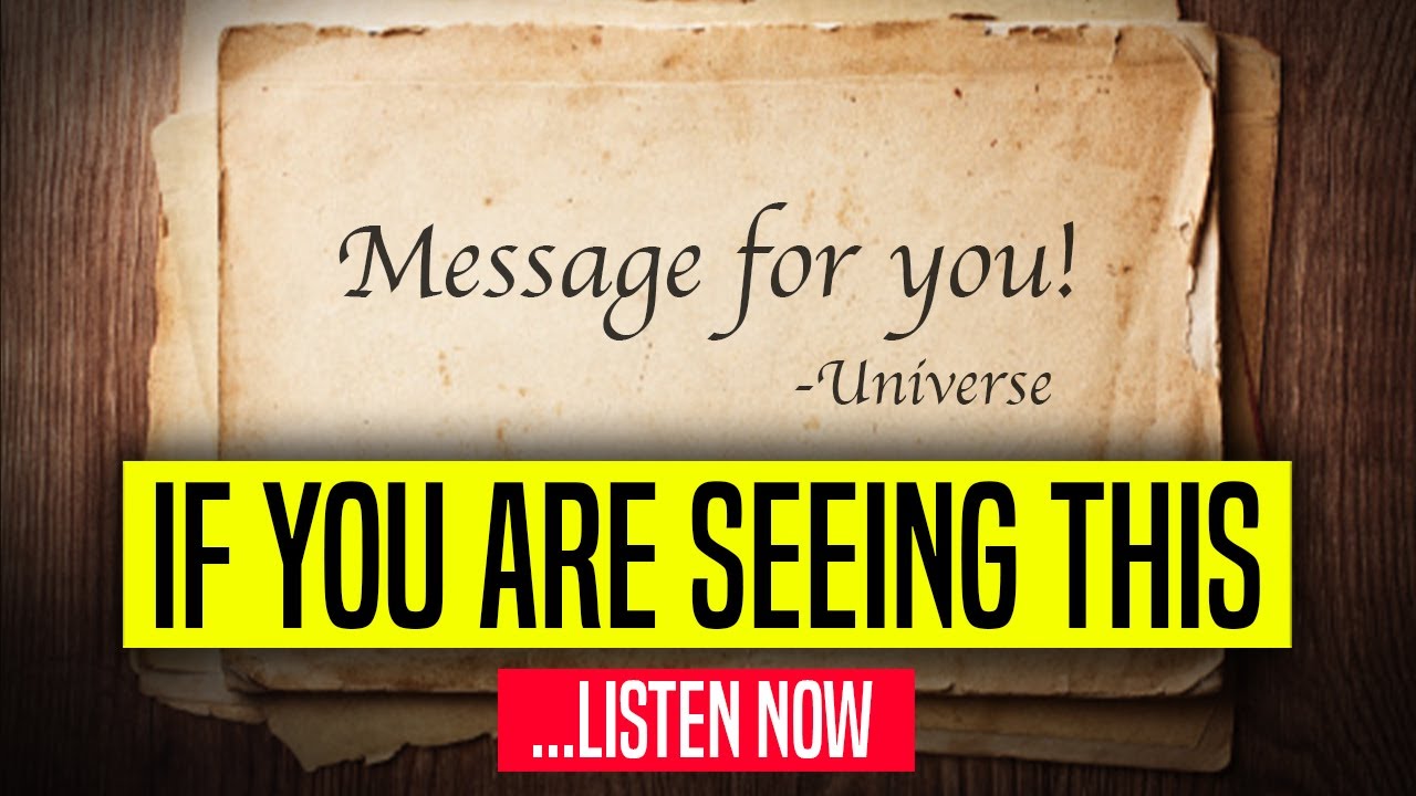 If You Are Seeing This... Listen NOW!