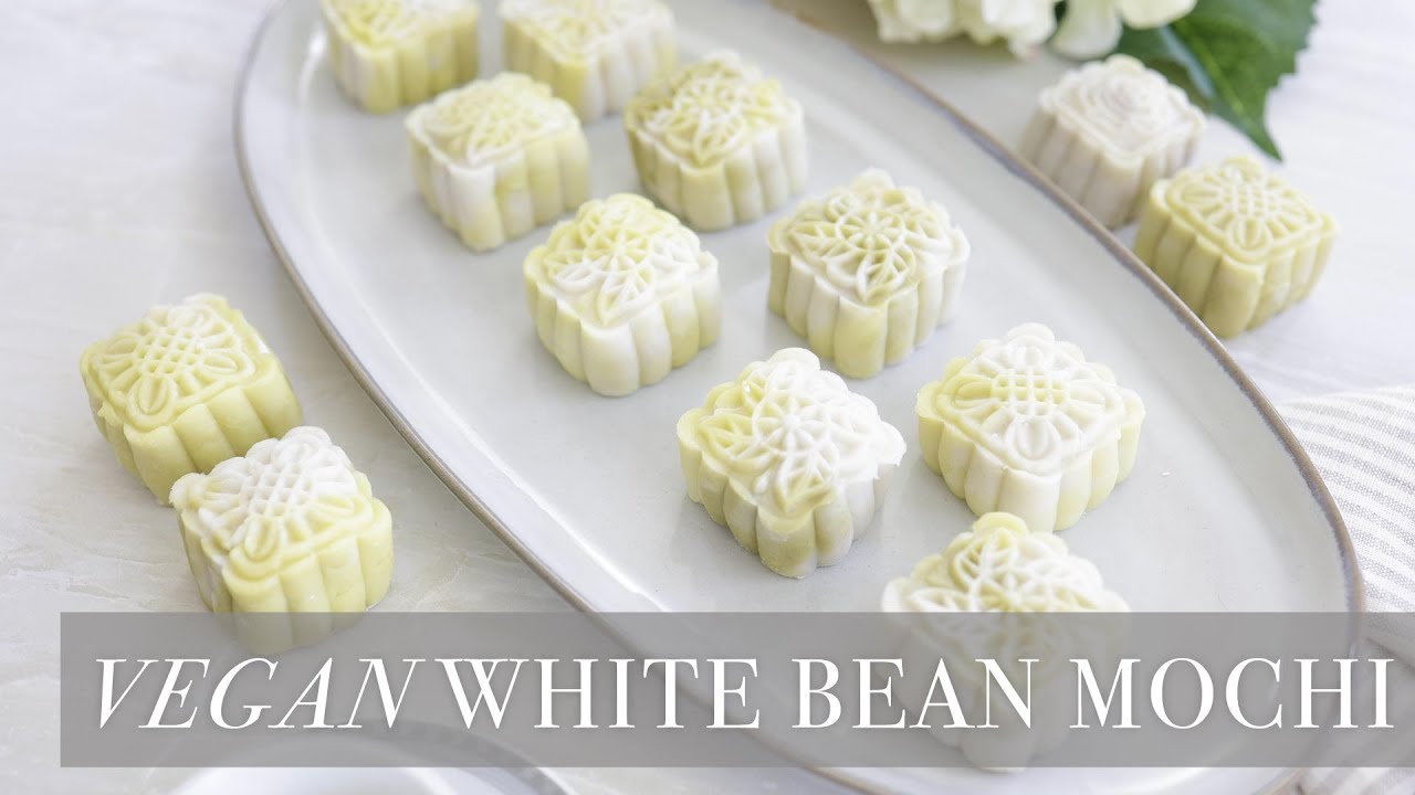 Vegan White Bean Snow Skin (Mochi) Mooncakes
