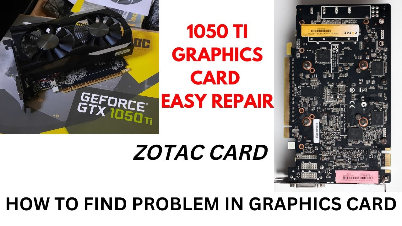 Zotac 1050 TI graphics card repair | GTX 1050 ti no display | graphics card no display #zotac #2022