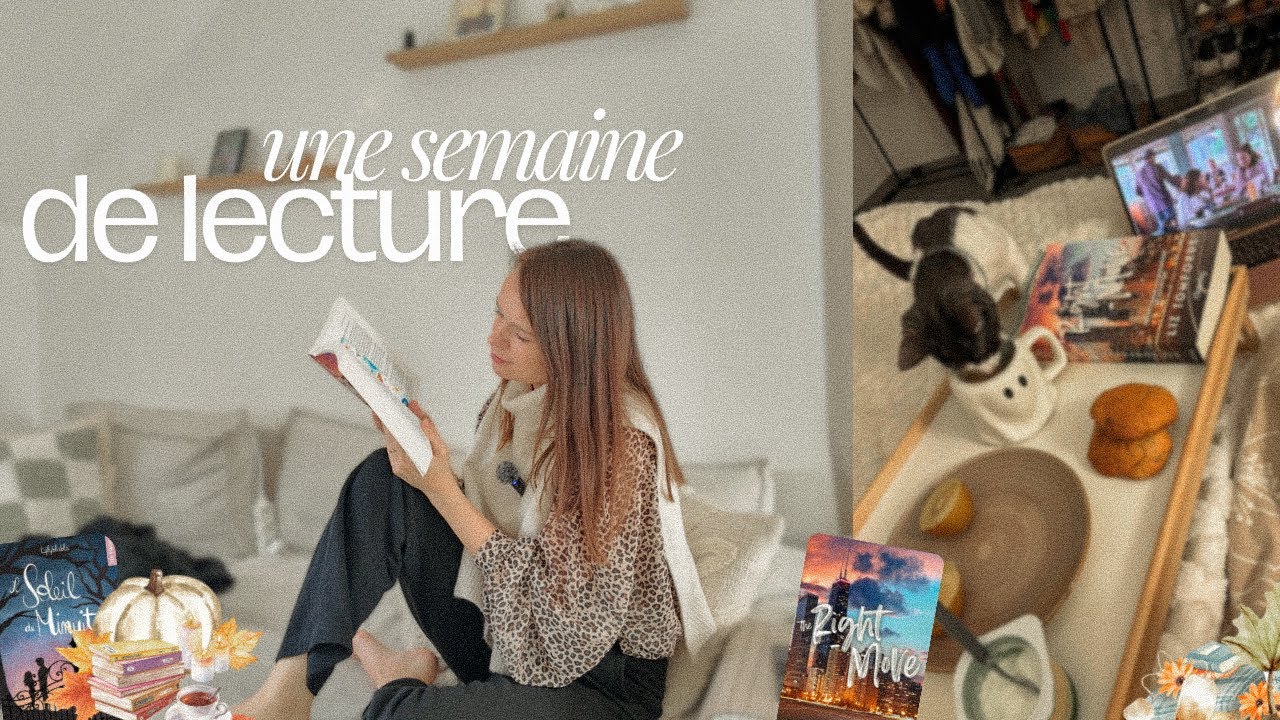 une douce semaine de lecture 🍁📓 | vlog lecture, cuisine, orga d’appart & skincare 🎀🍂