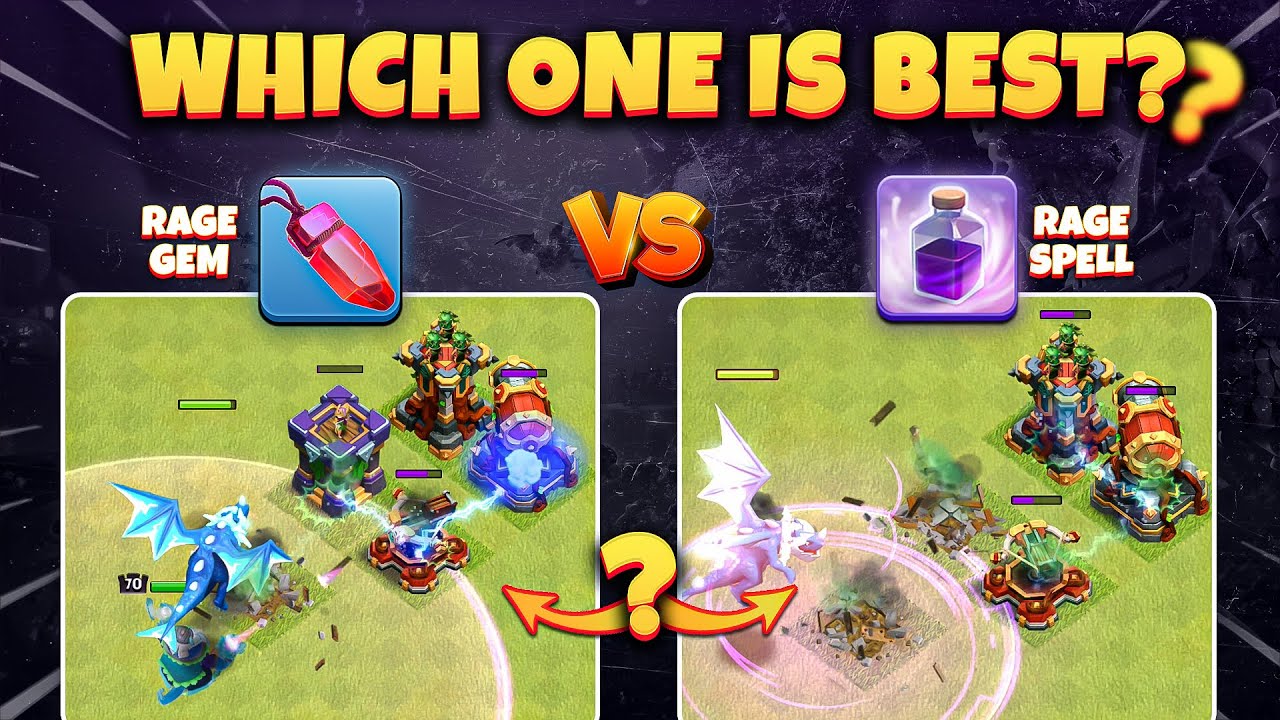 Discover Which is Superior - Rage Gem vs Rage Spell! Clash of Clans