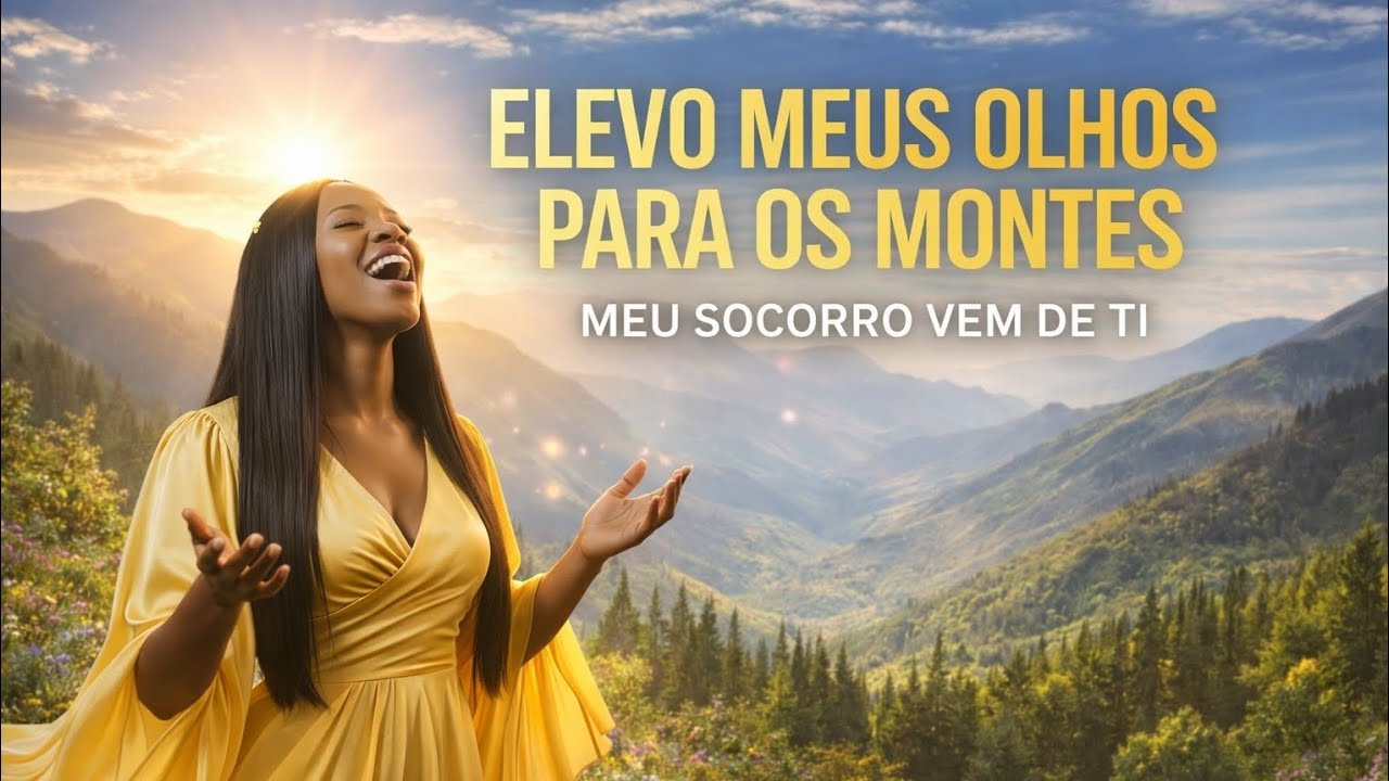 ELEVO MEUS OLHOS PARA OS MONTES/MEU SOCORRO VEM DE TI❤️🙏