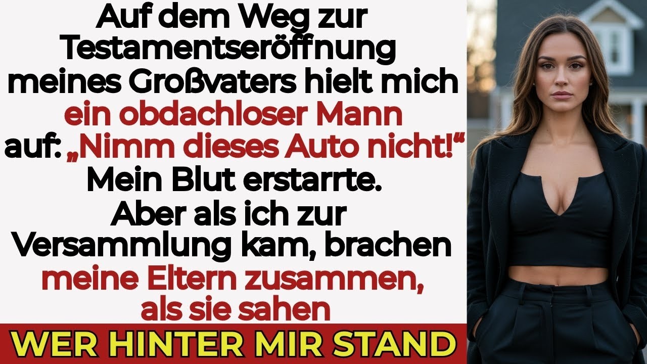 Meine Familie kam zu Opas Testament — ein Mann erschien und flüsterte „Geh nicht… es gehört dir“
