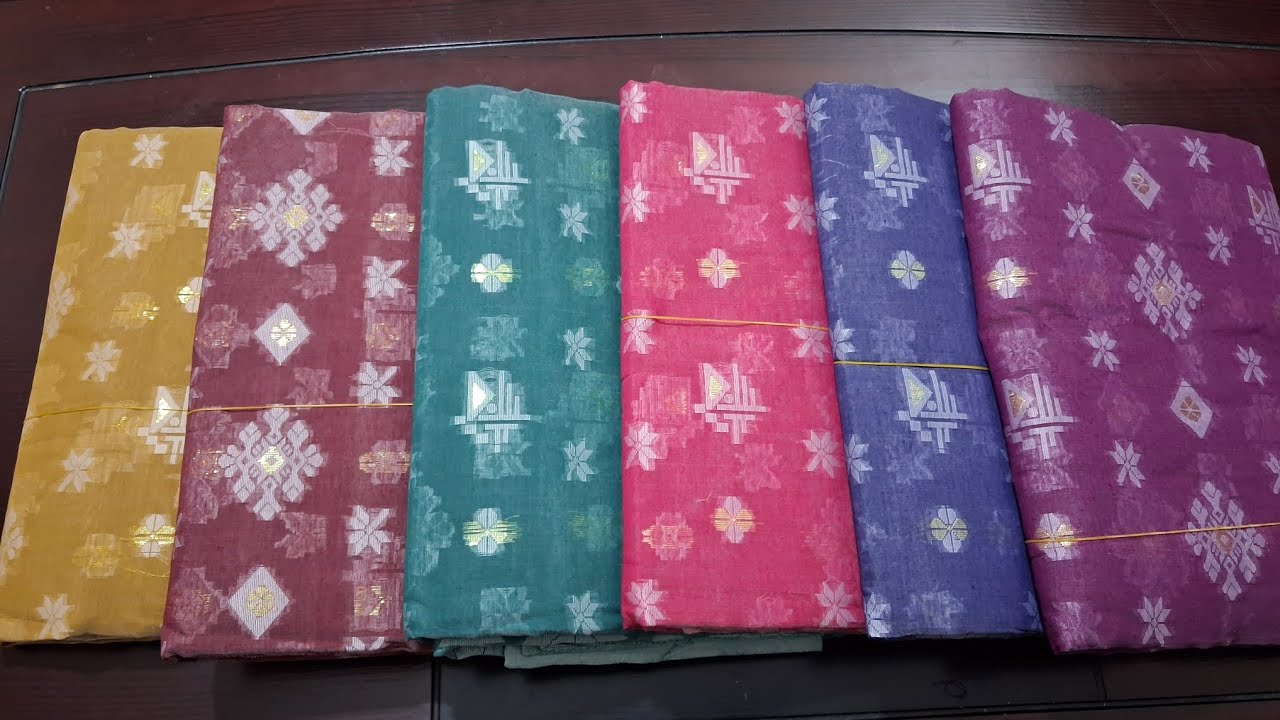 Hybrid cotton tat Jamdani saree / imo WhatsApp 01913181967