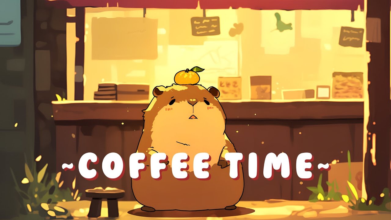 Capybara Lofi Music Station | Chill Jazz Beats to Relax/Study 🎵 💫