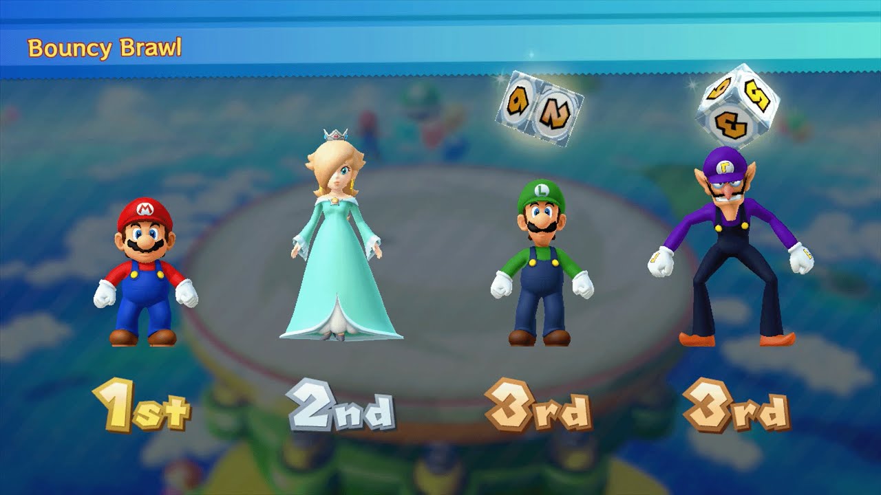Mario Party 10 - Mario vs Luigi vs vs Waluigi vs Rosalina - Whimsical Waters