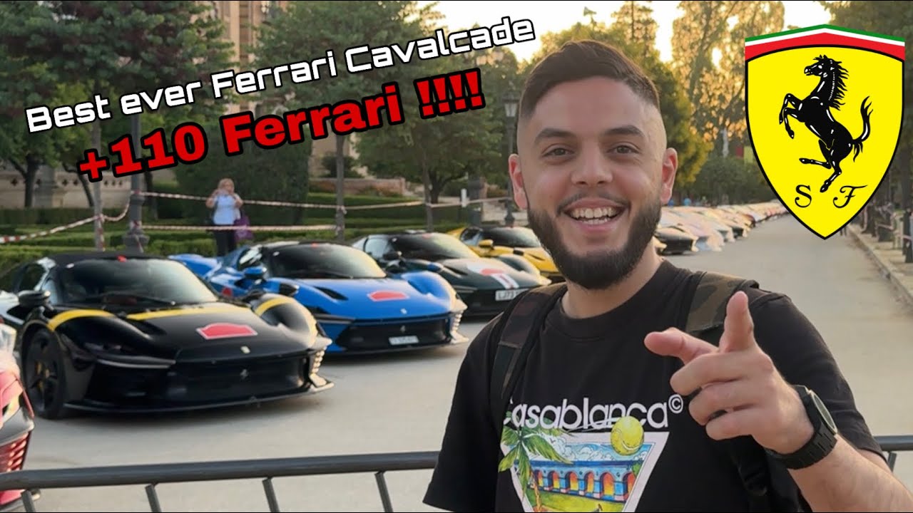 Ferrari Cavalcade 2025 Seville, Spain 🇪🇸 +110 Ferrari ! 🤯🤩 