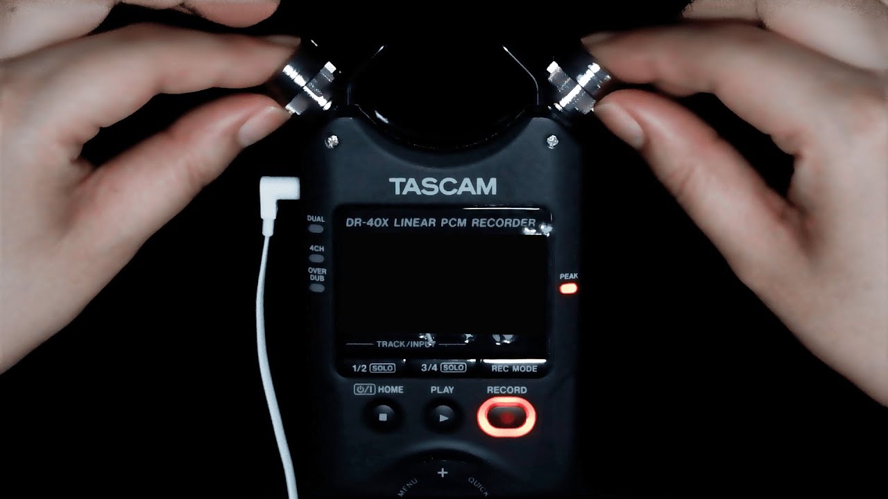 ASMR 고막 찌릿한 타스캠 마이크 긁고 터치 | tascam mic scratching and touching asmr