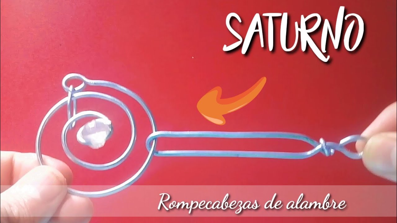 Saturno - Rompecabezas de alambre  (Solución) | Artesanías en metal