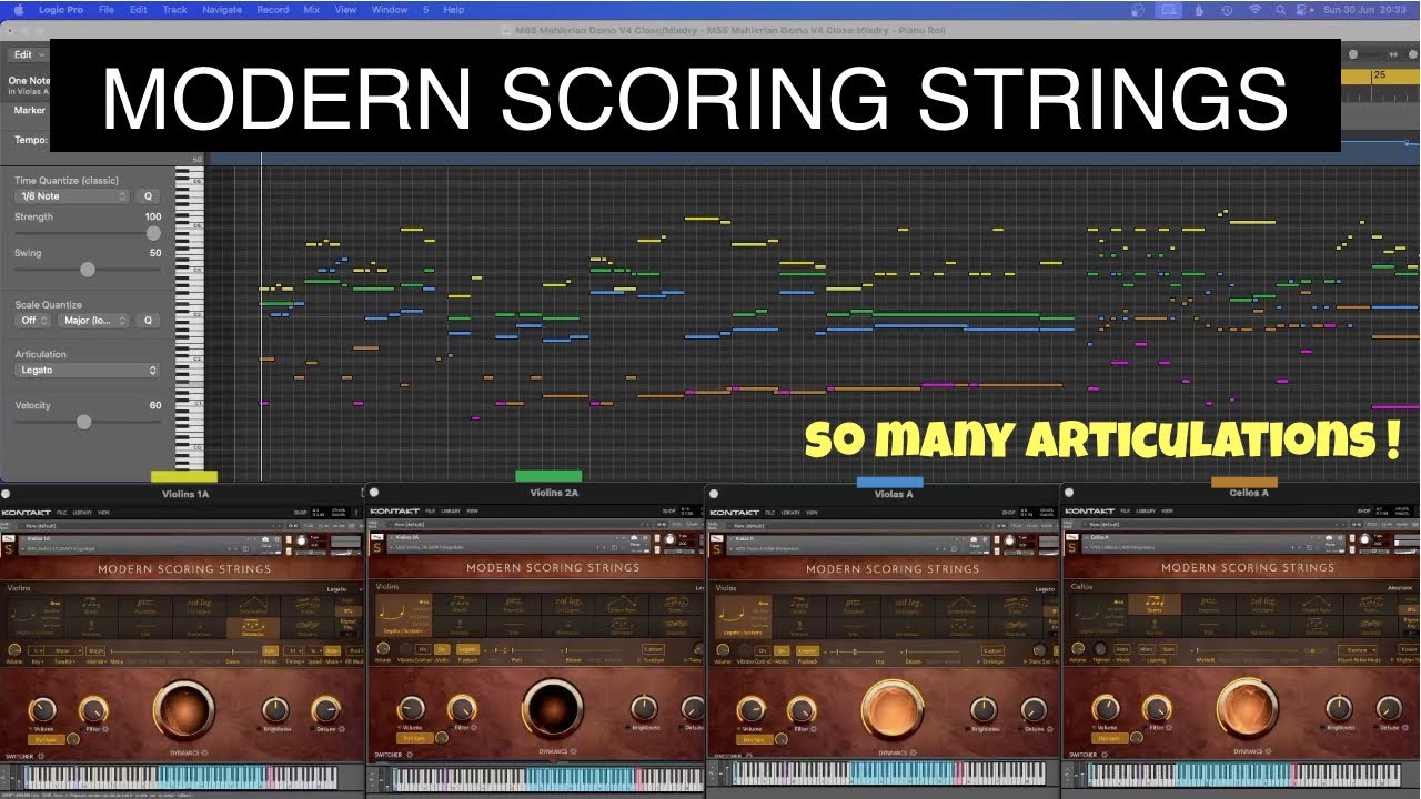 Modern Scoring Strings - Endless flexibility and nuance with DAW integration + articulation sets!