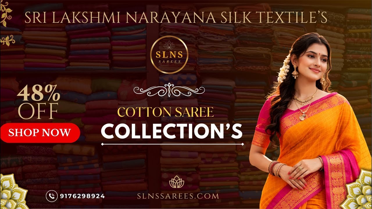 ✨ cotton saree collection’s // Sri Lakshmi Narayan silk textile’s 💥📈