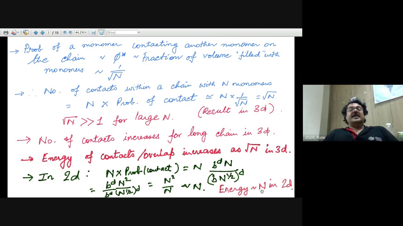 polymer  lecture 6: Theta temperature, excluded volume, Mayers function