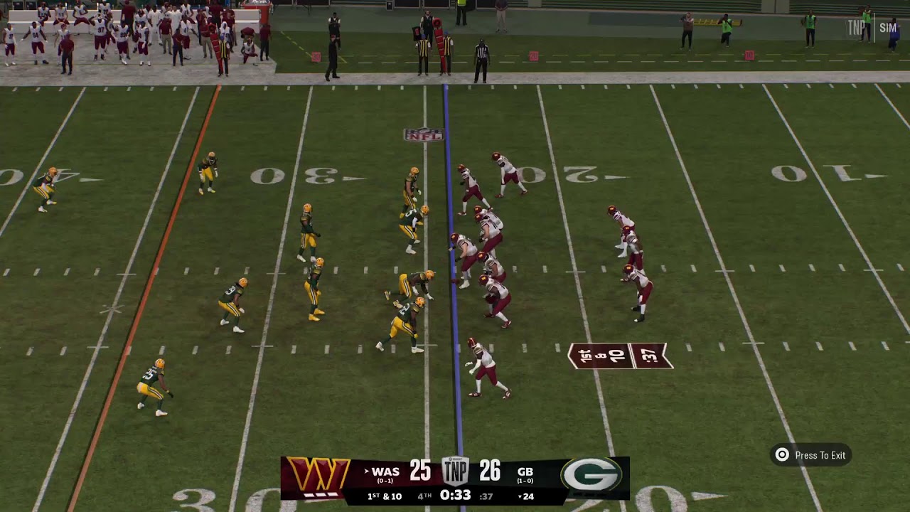 Madden 26 CPU vs CPU Week Washington (0-1) @ Green Bay (1-0)