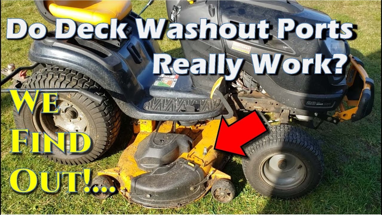 Mower Deck Cleaning - Do Deck Washout Ports Really Work? Lawn Tractor & Garden Tractor Maintenance