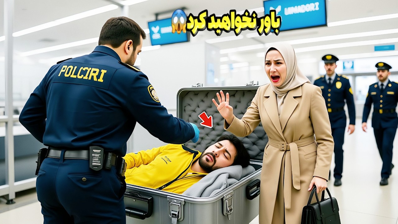این زن در فرودگاهی عربستان می خواست جوانی را داخل چمدان به خارج کشور ببرد 😱 اما راز وحشتناک او... 😱