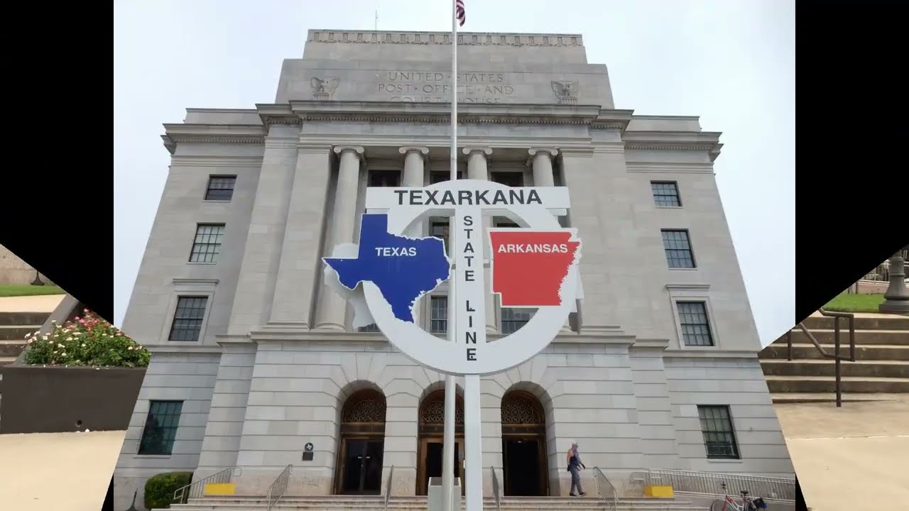 Texarkana - State Line Ave - Driving To the Courthouse on the TX AR Border Frm I-30 - Dashcam Video