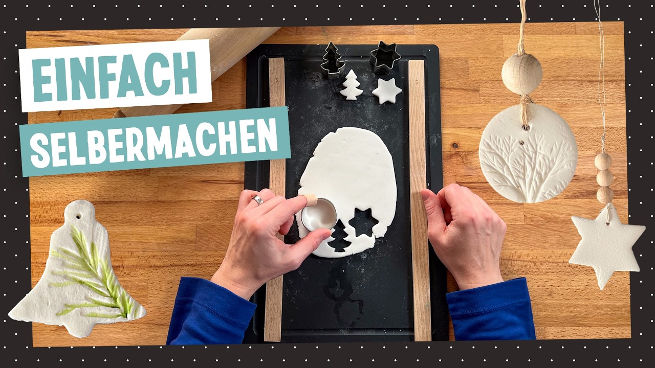 Weihnachtsdeko selber machen - wunderschöne Anhänger aus eigener Modelliermasse