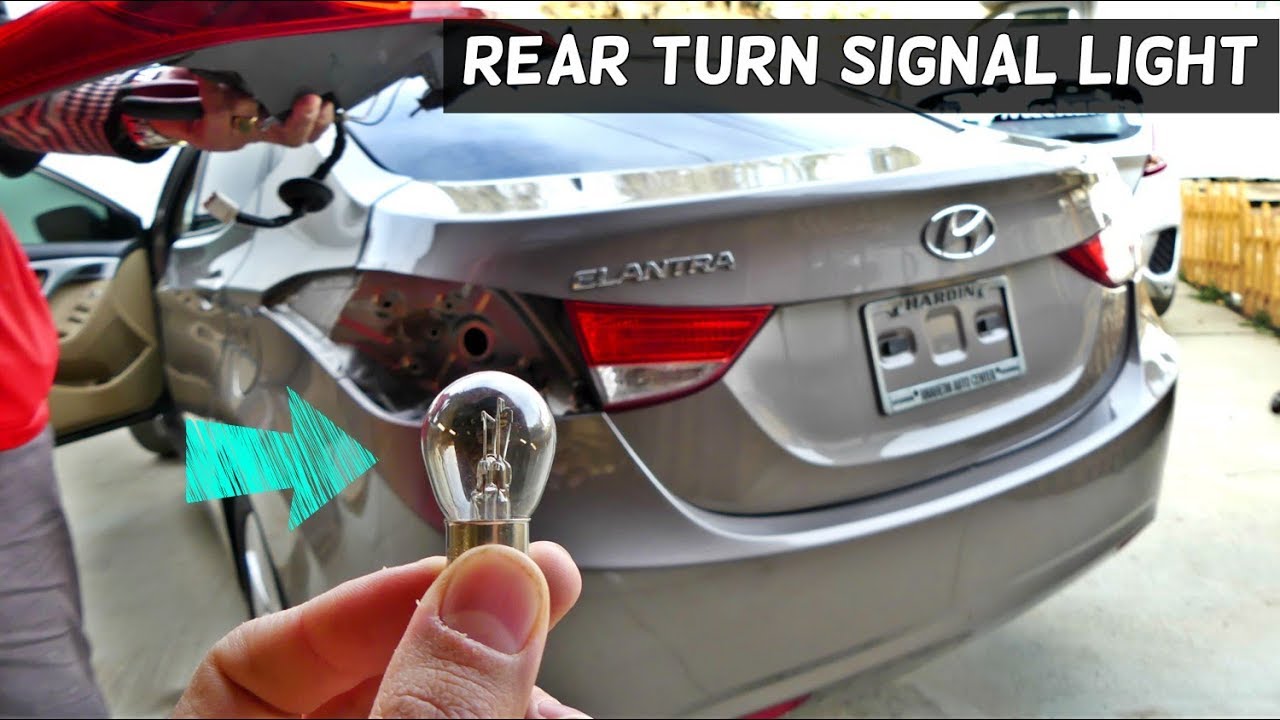 HOW TO REPLACE REAR TURN SIGNAL LIGHT BULB ON HYUNDAI ELANTRA 2011 2012 2013 2014 2015 2016