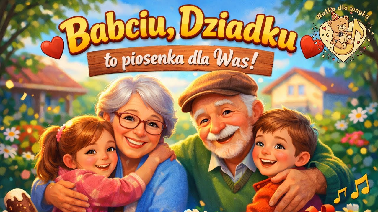 Babciu, Dziadku – Kochamy Was! 🧸 Piosenka Życzenia na Dzień Babci i Dziadka