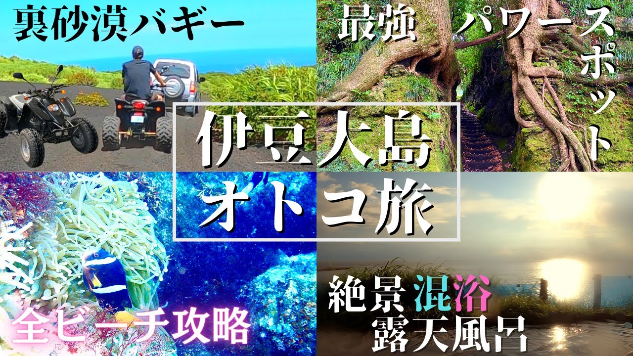 【伊豆大島旅行】日本唯一の裏砂漠バギー!!海水浴場・全ビーチ周れる!?シュノーケリングから絶景サンセット混浴露天風呂♨ 東京離島ワーケーション/アラサーの休日/パワースポット/観光/夏/Vlog前編