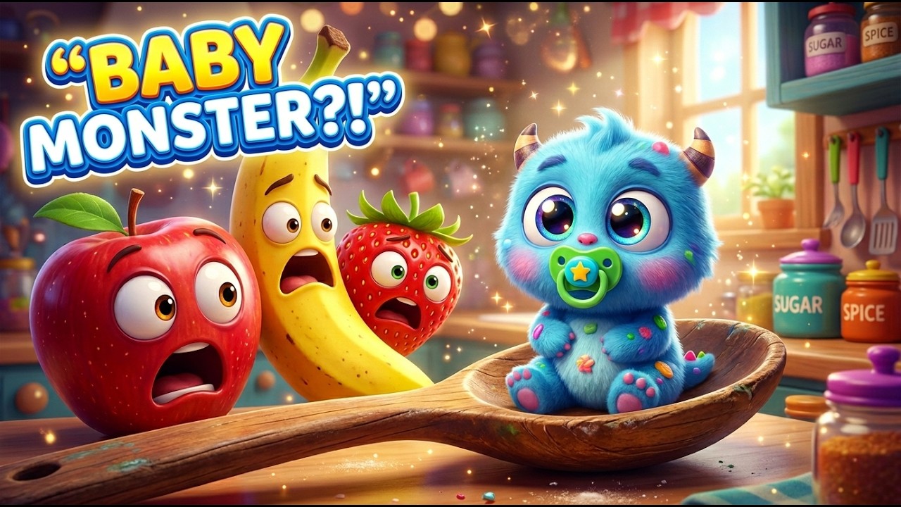 Candy Monster Drank Magic Milk… He Turned Into a BABY?! 👶 | Kids Story