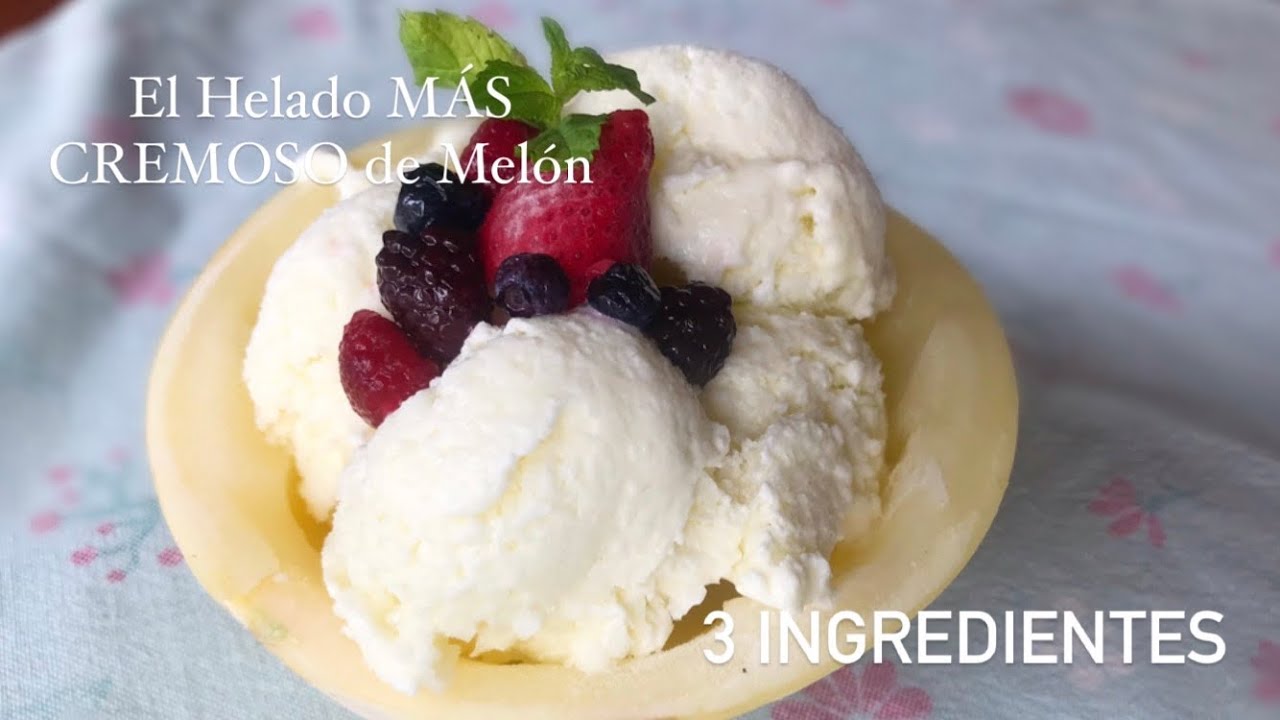 HELADO de MELÓN A LA CREMA| NUNCA PROBASTE ALGO TAN RICO 😍 3 ingredientes!
