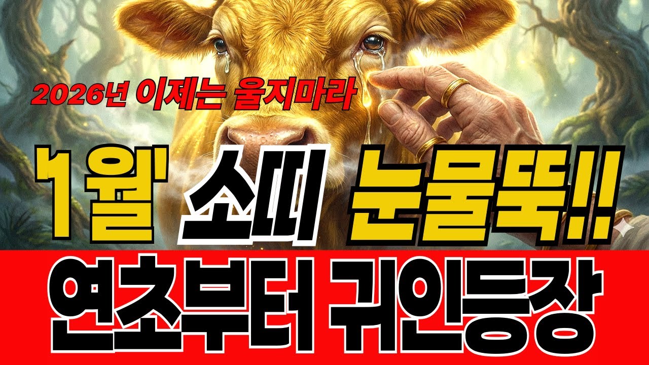2026병오년1월 소띠운세/연초부터 귀인 등장!! 이제는 울지 마라/61년생 73년생 85년생 #소띠운세#1월소띠운세#2026년소띠운세#귀인운#신년운세#재물운