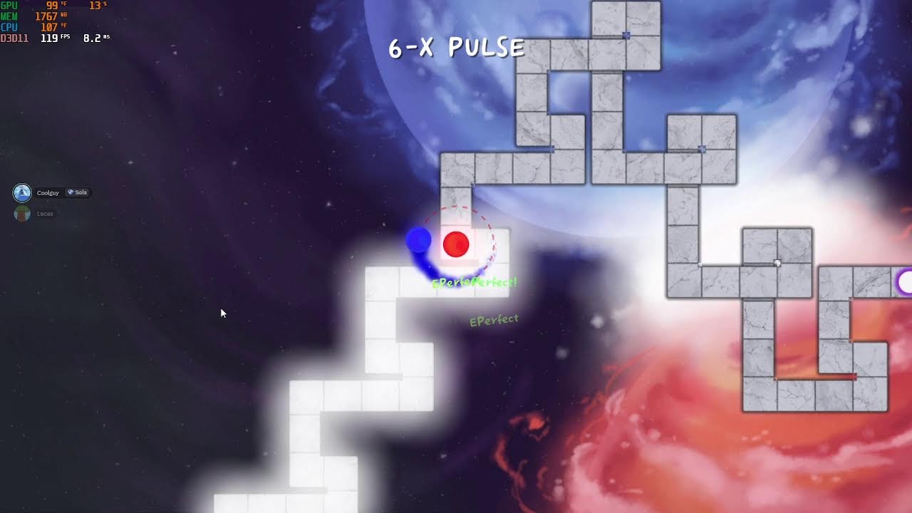 playing a dance of fire and ice
