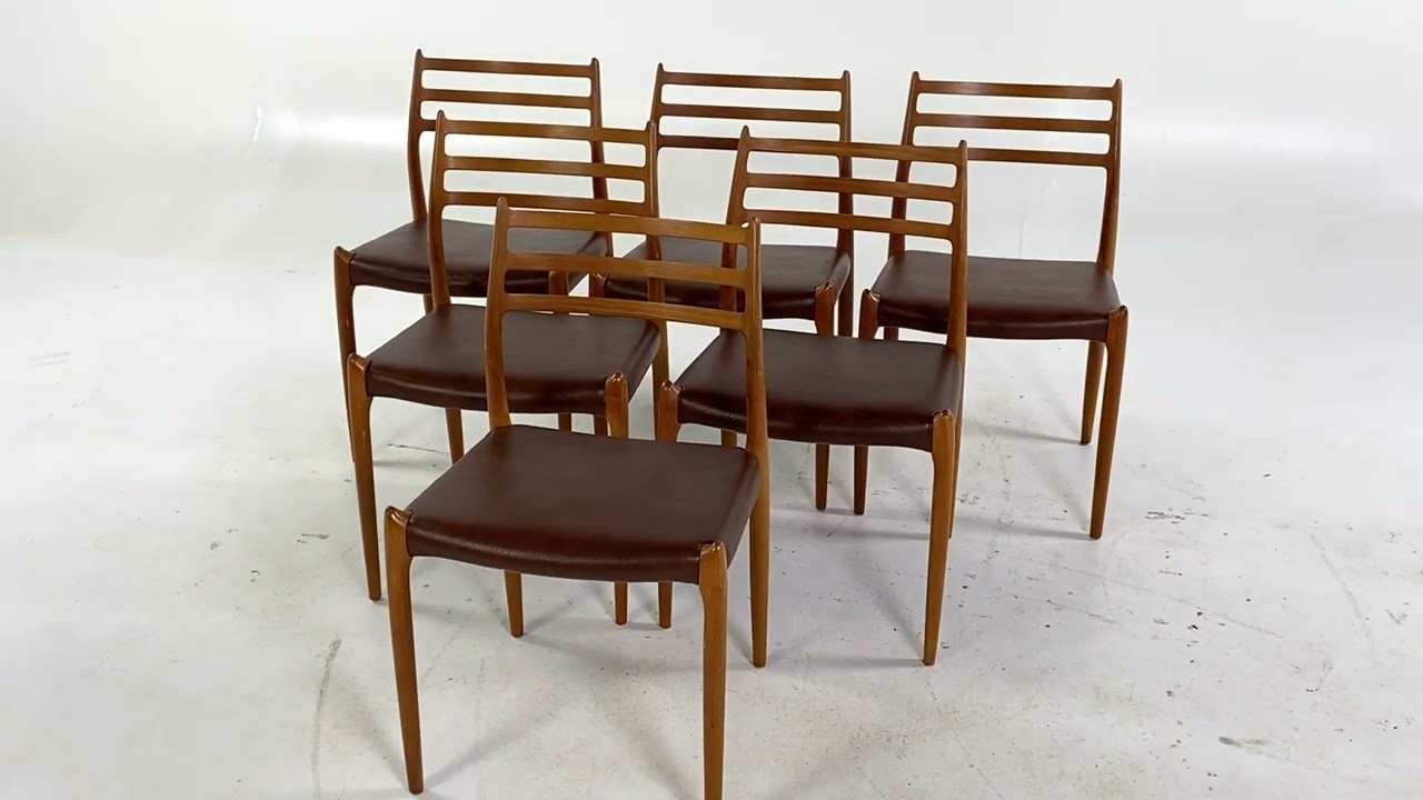 Niels Moller Model 78 Mid Century Teak Dining Chairs - Set of 6