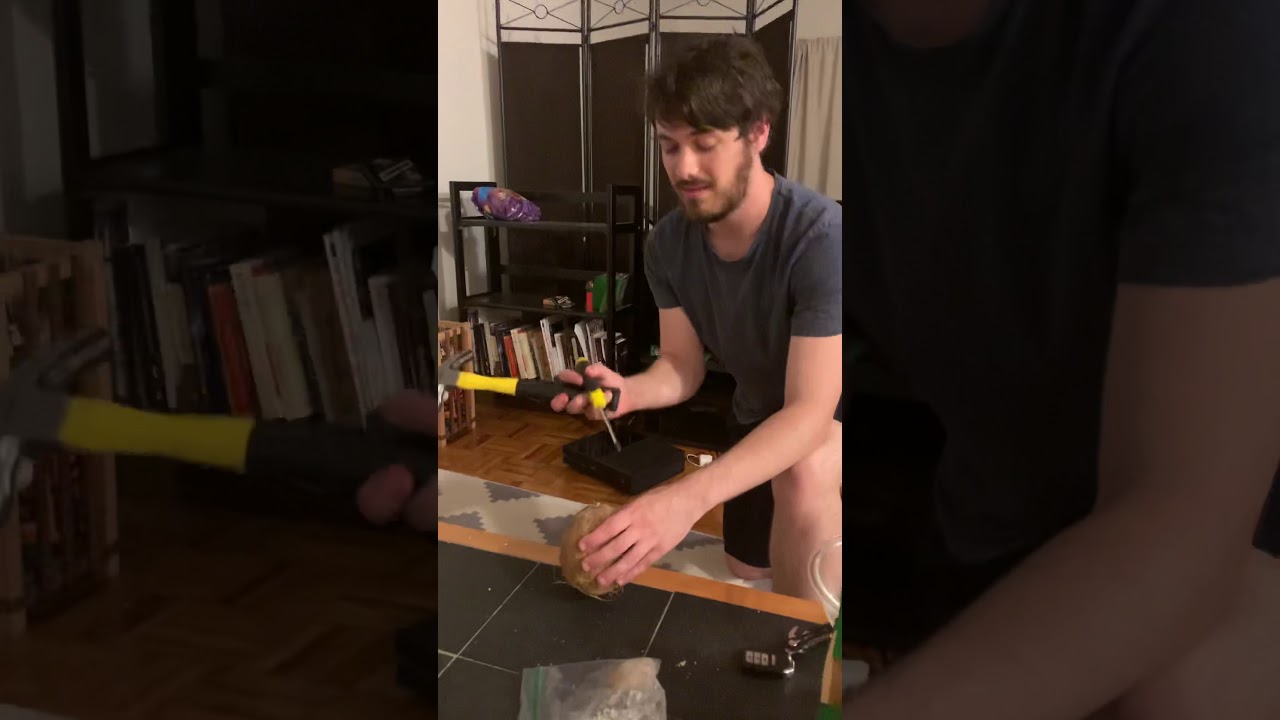 How to (Easily) Open a Coconut (the Right Way)!!