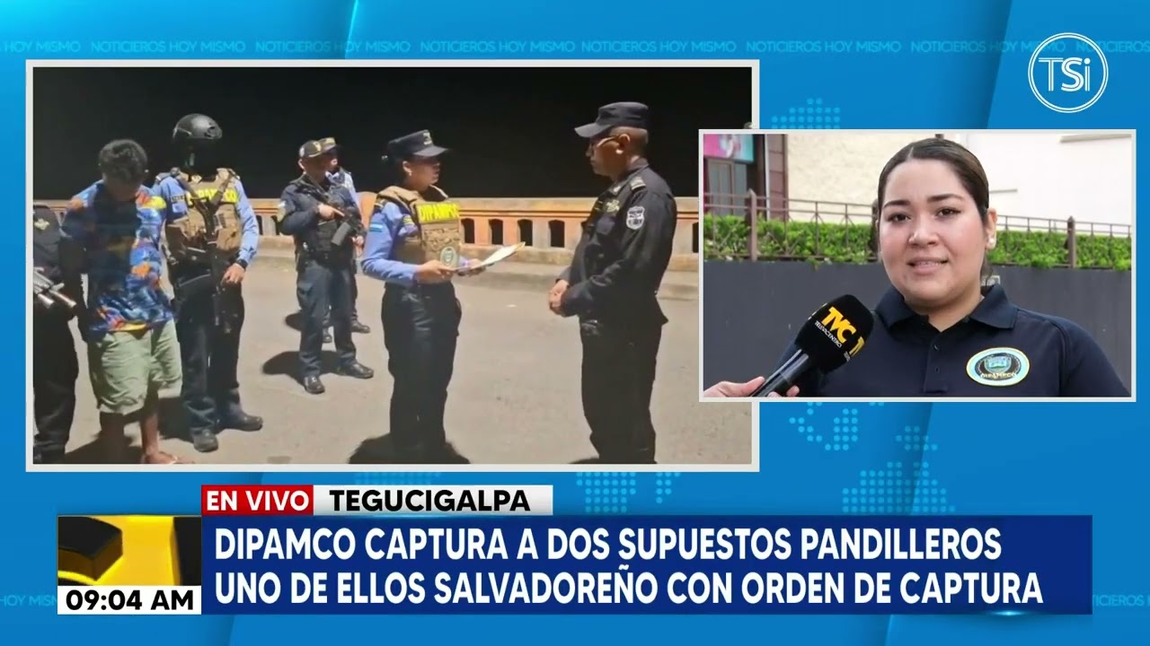 DIPAMCO captura a dos supuestos pandilleros uno de ellos salvadoreño con orden de captura