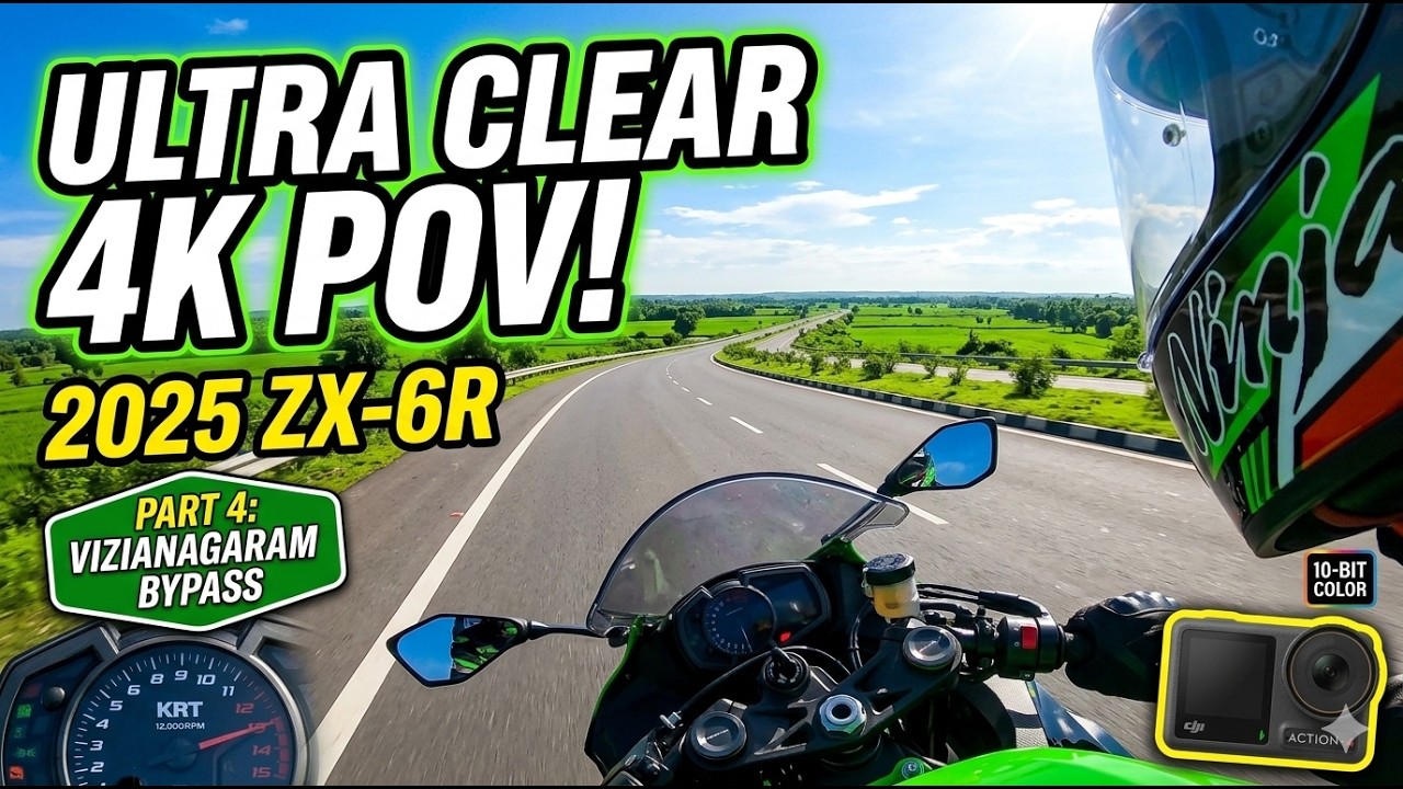 2025 ZX-6R: Vizianagaram Bypass 4K POV | Osmo Action 4 🎥