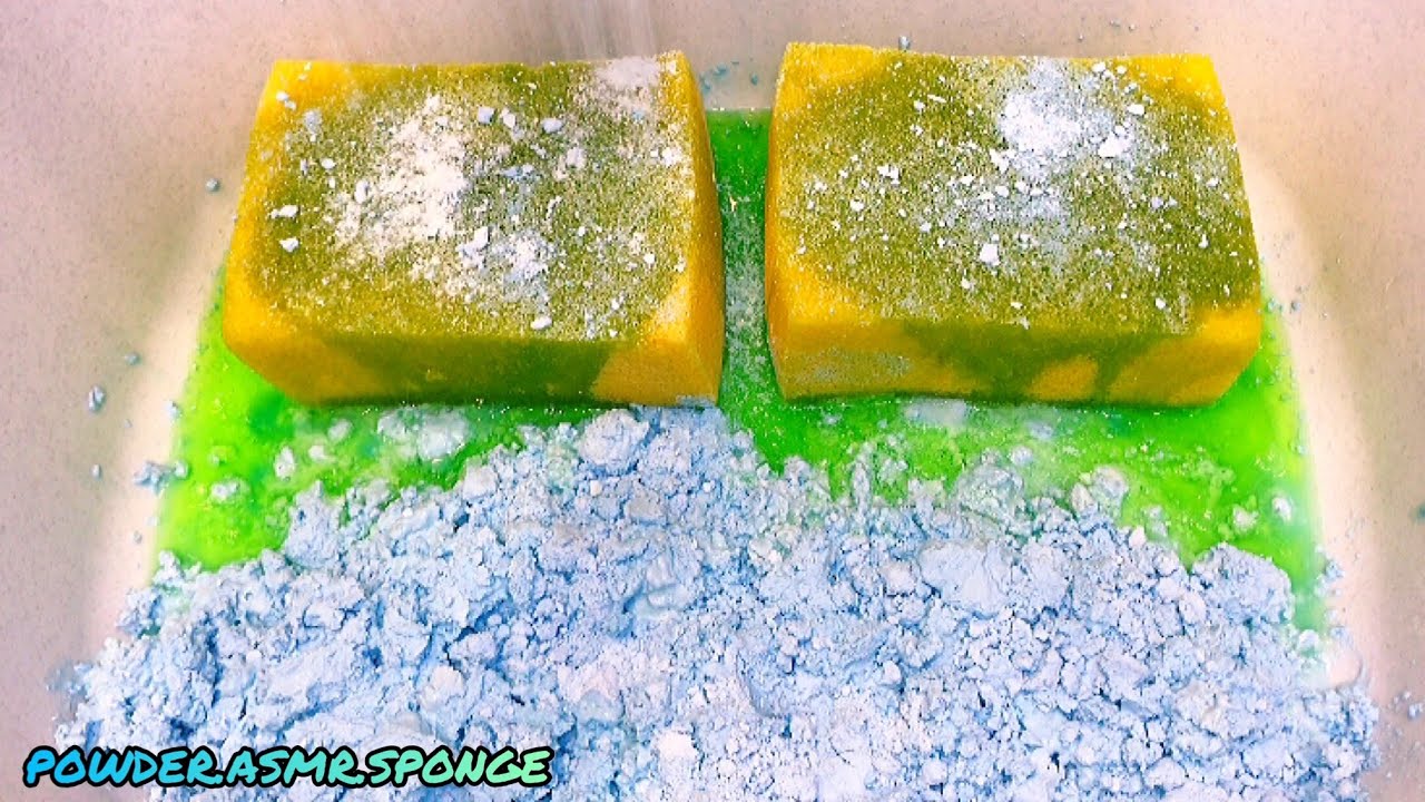 Big boy dried paste, powder and different colour liquid soap. Asmr squeezing sponge. Make paste