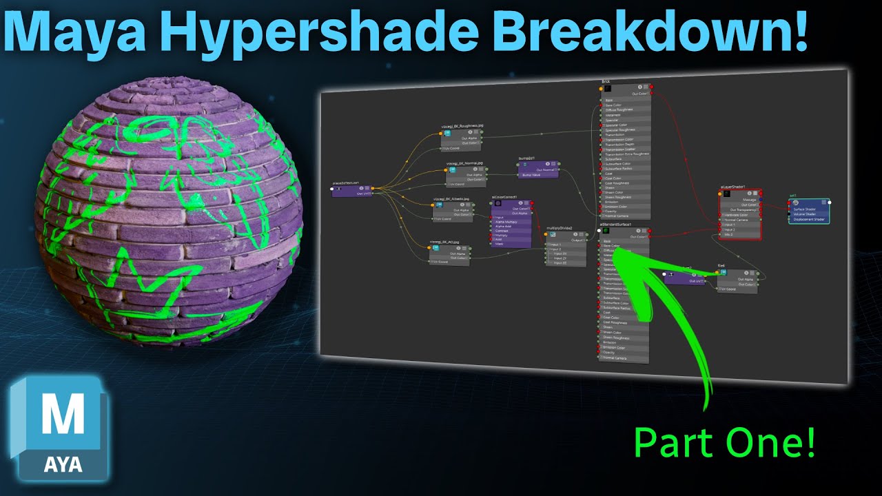 How to Use the Maya Hypershade Part One | First 3 Nodes