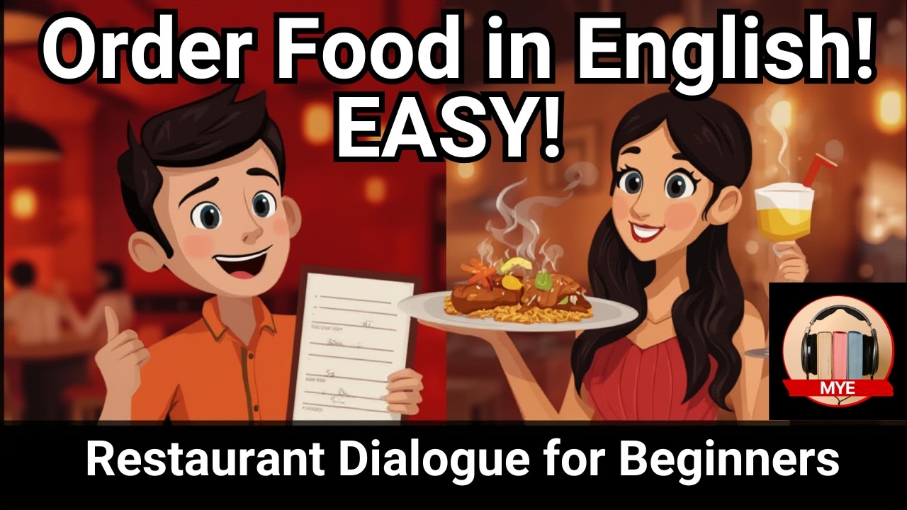 Order Food in English: Restaurant Dialogue for Beginners | Hindi Explanation | Mind Your English |