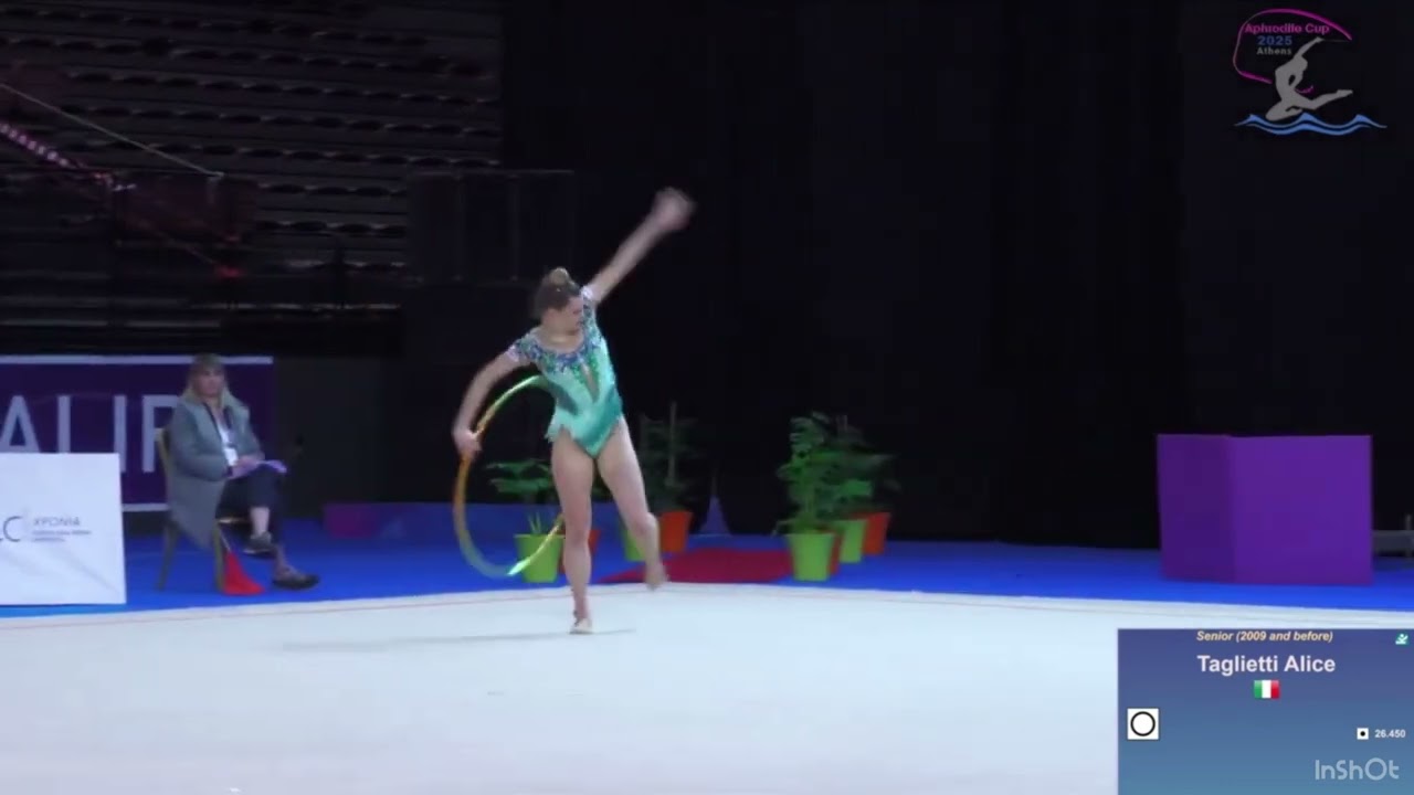Alice Taglietti ITA Hoop/Ball AA APHRODITE CUP 25 score Hoop 26.650 Ball 26.450