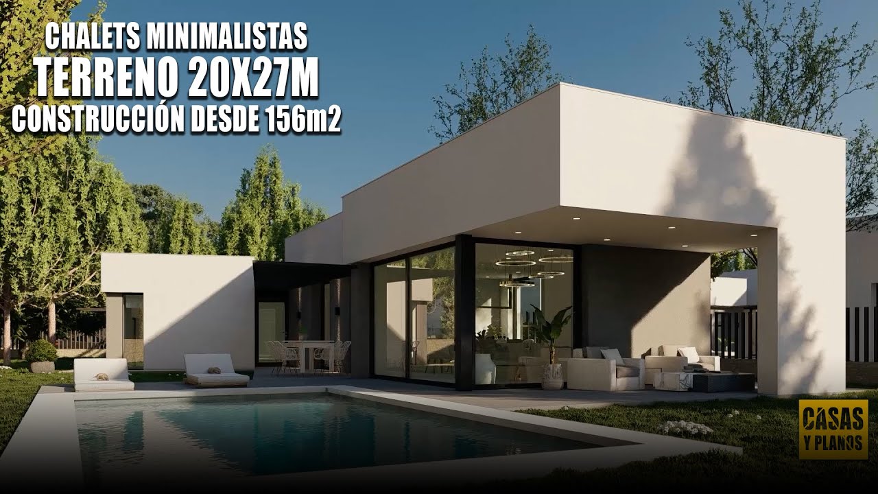 CHALETS MINIMALISTAS CON PISCINA TERRENOS 20 X 27 METROS
