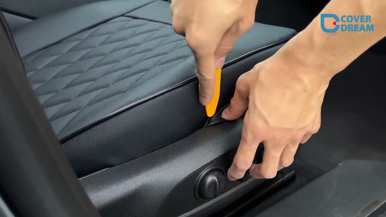 CoverDream Custom Black Seat Cover for Chevy Malibu 2013-2025 installation
