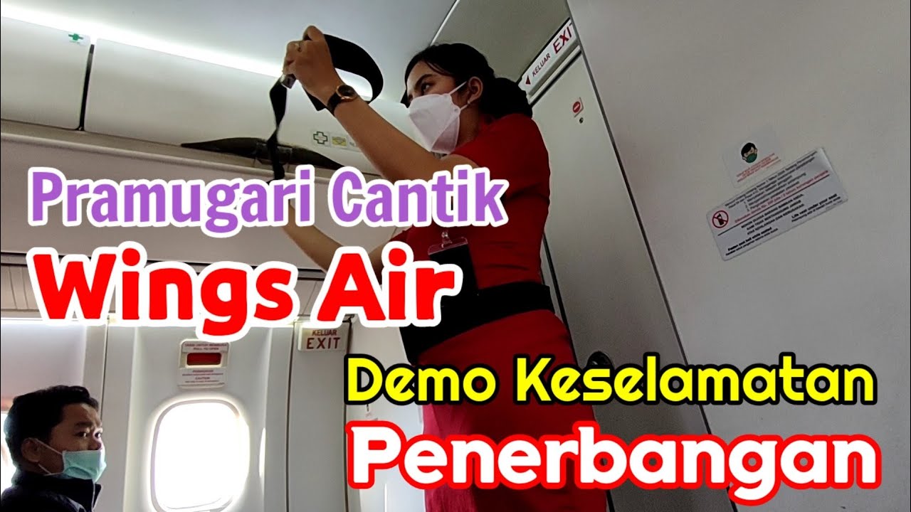 Pramugari Wings Air Demo Safety Flight