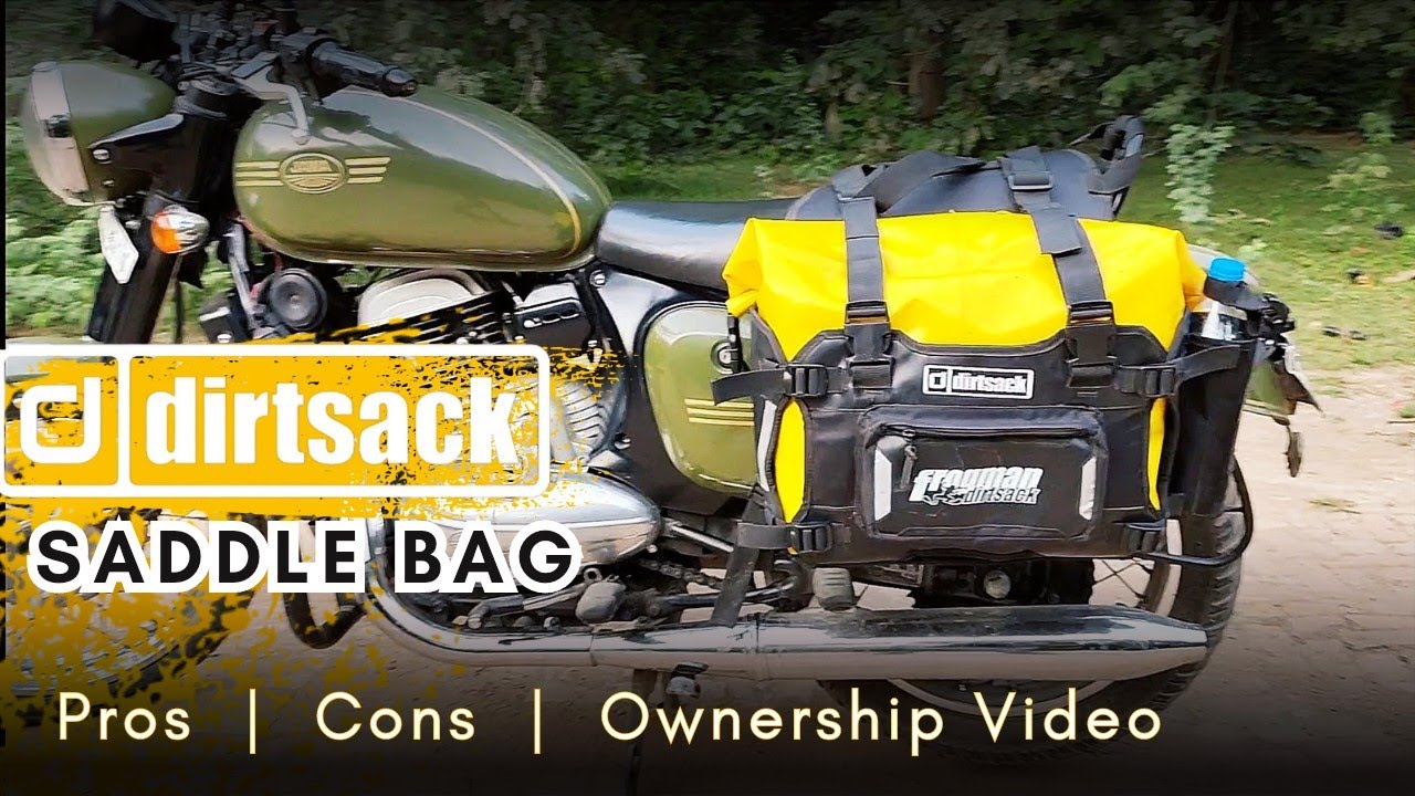 Dirtsack Frogman Saddle Bag Ownership Video | Saddle Bag for Jawa Motorcycle  🔥 @Carpediemrider