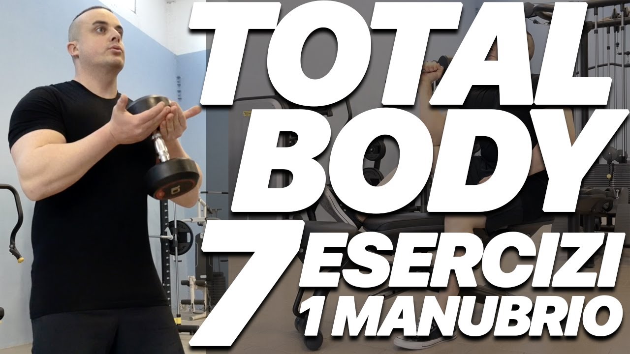 Scheda Massa Total Body con 1 Manubrio: 7 Esercizi in 2 Mq